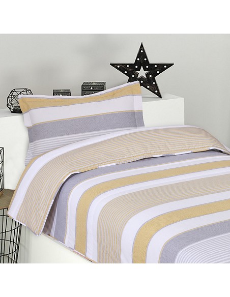 Edredón Ajustable Cama Infantil Zarautz Ocre