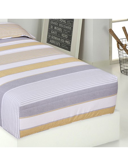 Edredón Ajustable Cama Infantil Zarautz Ocre