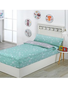 Saco Nórdico con Cremallera Edredón Ajustable Cama Infantil Estrellas Stars 2