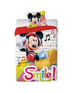 Funda Nórdica Mickey Mouse Smile 100% Algodón Cama 90 2