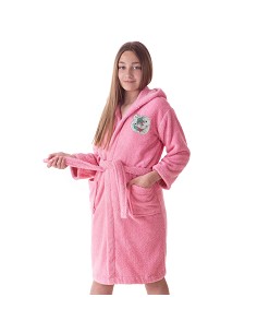 Albornoz Niña Baño 100% Algodón Capucha y Bolsillos Good Vibes 2