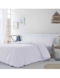 Juego Funda Nordica con Fundas Almohada de Microfibra Tacto Melocotón