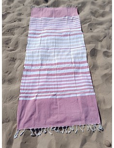 Pareo Fouta de Playa con Flecos Trenzados Tamaño Individual 90x200 cm Harnai 2