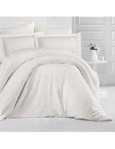 Juego Funda Nórdica Stripe Satén 210 Hilos Algodón Turco 2