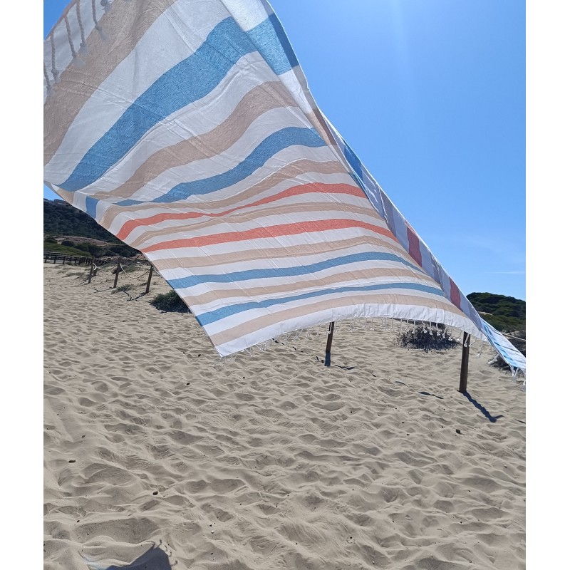 Pareo Fouta de Playa con Flecos Trenzados Tamaño Individual 90x200 cm Pulvila