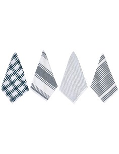 Pack de 4 Paños de Cocina en Color Azul de 40x70 cm 100% Algodón 2