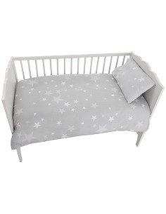 Funda Nordica Cuna Stars Gris Talla Única