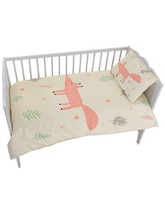Funda Nórdica para Cuna de Bebé 100% Algodón Modelo Zorrito 2