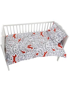 Funda Nórdica para Cuna de Bebé 100% Algodón Natural Modelo Animals 2