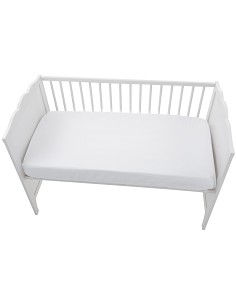 Sábana Bajera Protector Colchón de Cuna Algodón Blanco Impermeable 60X120 cm 2
