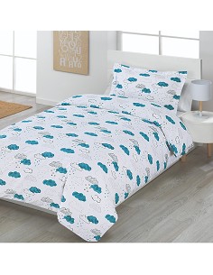 Funda Nórdica Cama 90 Infantil y Cama 105 Nubes Agua