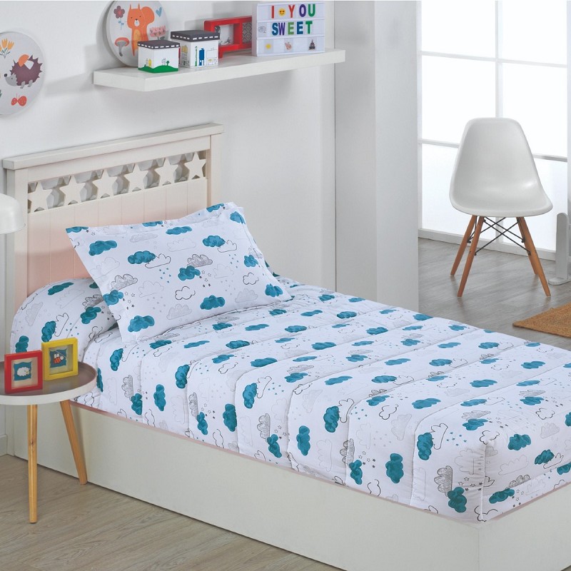 Edredón Ajustable de 350gr Cama 90 Infantil y Cama 105 Nubes Agua