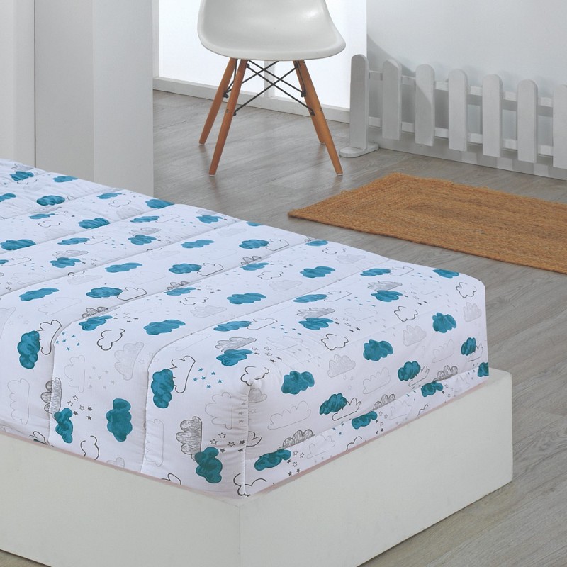 Edredón Ajustable de 350gr Cama 90 Infantil y Cama 105 Nubes Agua