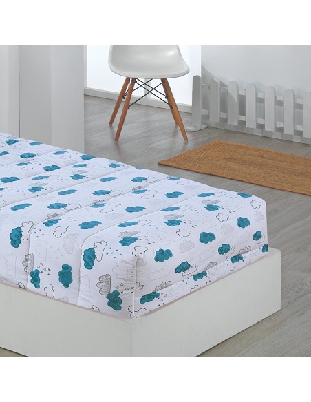 Edredón Ajustable de 350gr Cama 90 Infantil y Cama 105 Nubes Agua