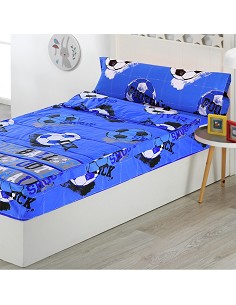 Saco Nórdico Ajustable con Cremallera Fútbol Quick para Cama 90 Infantil y Cama 105