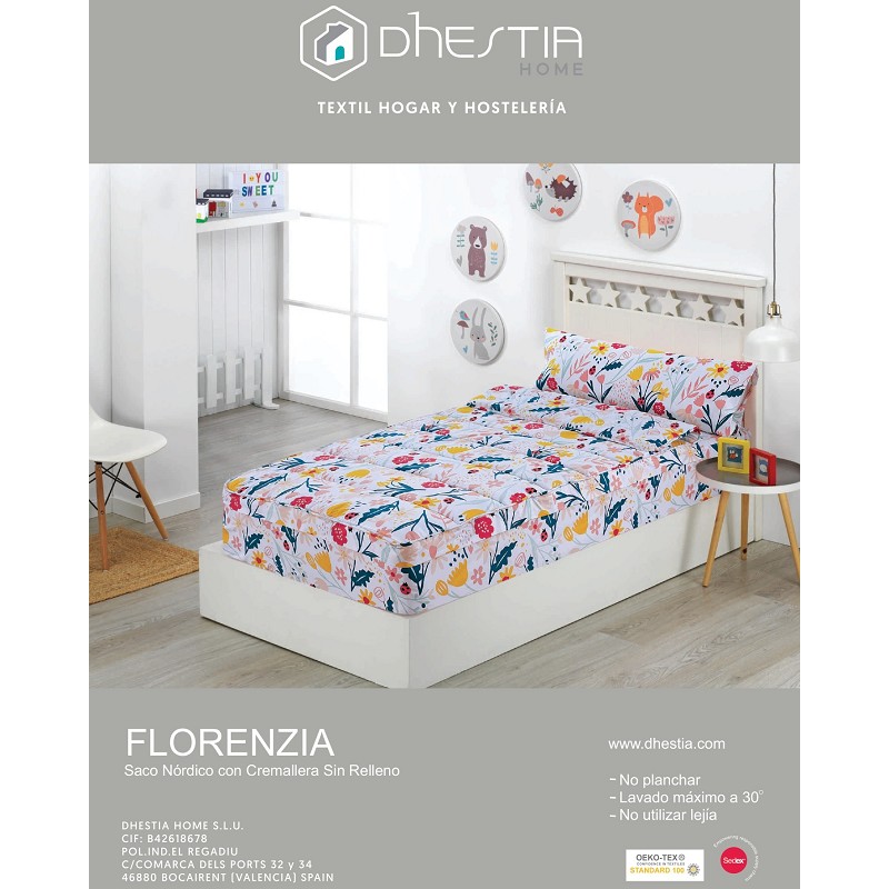 Saco Nórdico con Cremallera Ajustable Cama Infantil 90 y Cama 105 Florenzia