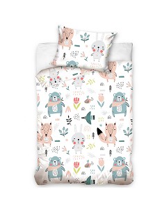 Funda Nórdica para Cuna Estampado Animales 100% Algodón BABY201008 2