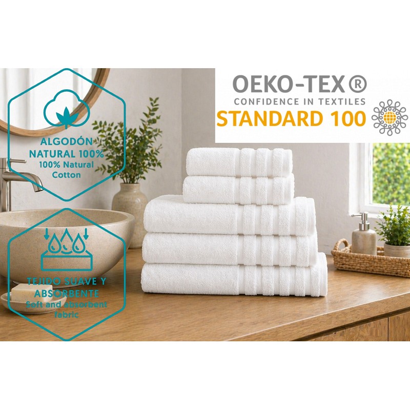 Toalla de Baño Premium 100% Algodón de 550 gr Modelo Aitana