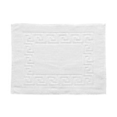 Alfombra de Baño Greca Blanca 100% Algodón de 50X70 cm 50X60 cm