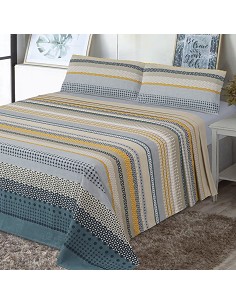 Juego de Sabanas Tejido Algodón y Poliester Modelo Karima