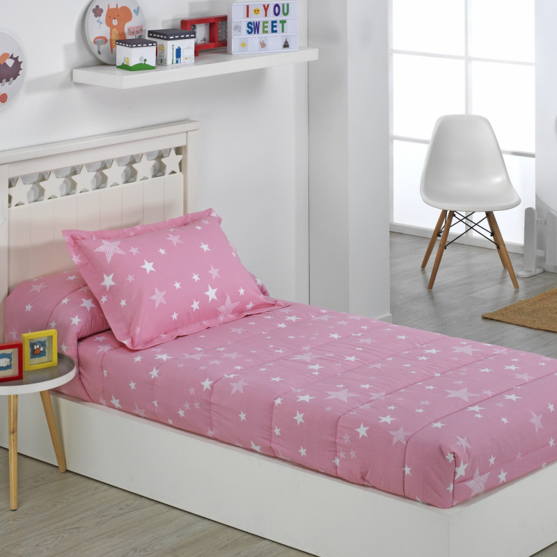 Comprar Edredón Ajustable Infantil Cama 90 y Cama 105 Stars Rosa