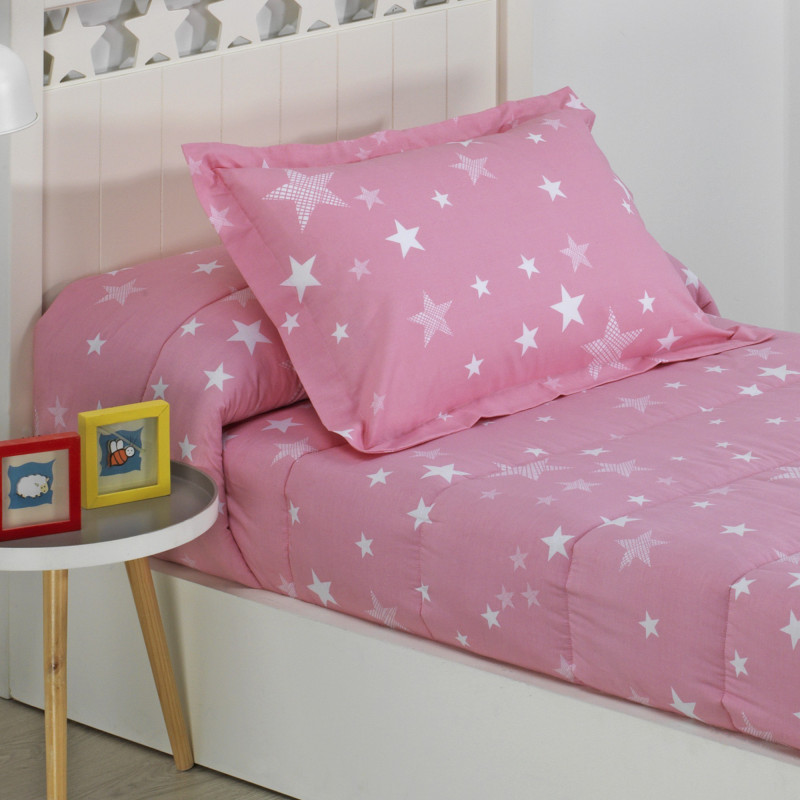 Comprar Edredón Ajustable Infantil Cama 90 y Cama 105 Stars Rosa