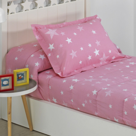 Comprar Edredón Ajustable Infantil Cama 90 y Cama 105 Stars Rosa