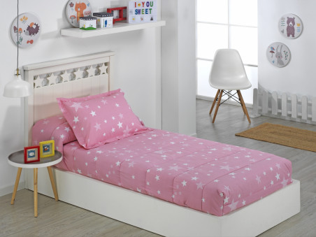 Comprar Edredón Ajustable Infantil Cama 90 y Cama 105 Stars Rosa