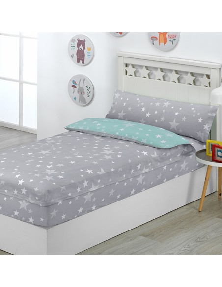 Saco Nordico 4 Estaciones Bajera Ajustable con Cremallera y Fuelle Stars Gris