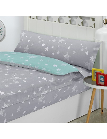 Saco Nordico 4 Estaciones Bajera Ajustable con Cremallera y Fuelle Stars Gris
