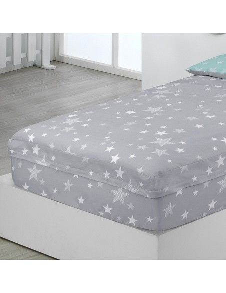 Saco Nordico 4 Estaciones Bajera Ajustable con Cremallera y Fuelle Stars Gris