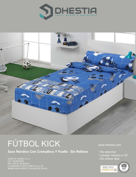 Saco Nordico 4 Estaciones Bajera Ajustable con Cremallera y Fuelle Fútbol Kick