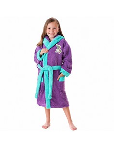 Albornoz Infantil Niña Algodón Natural 100% Capucha y Bolsillos Dream Big 2