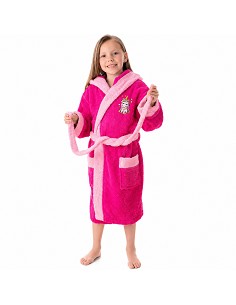 Albornoz Infantil Niña Algodón Natural 100% Capucha y Bolsillos Sweet Dreams 2