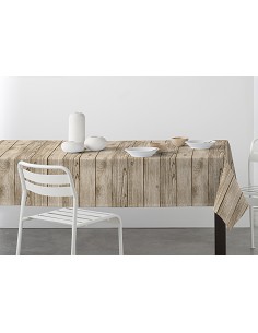 Mantel Antimanchas Marrón Fusta de Dhestia