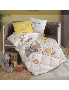 Conjunto de Edredón para Cuna Safari 100% Algodón Turco 2