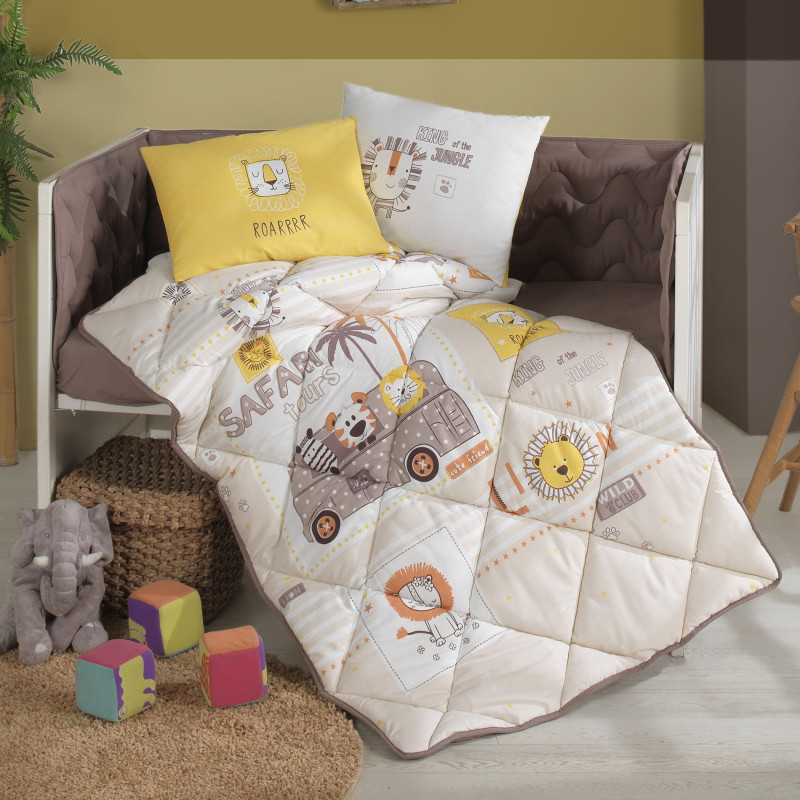 Conjunto de Edredón para Cuna Safari 100% Algodón Turco