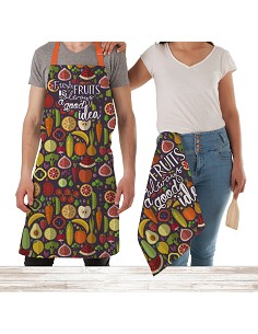 Juego Delantal y Paños Cocina Fruits 2