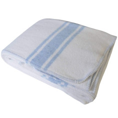 Manta de Algodón Para Hotel y Residencias Azul y Blanca 450 Gr 2