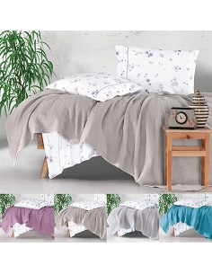 Colcha Piqué Multiusos Nido Abeja 100% Algodón Para Cama Metali de Sibiles 2