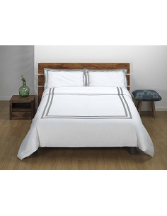 Funda Nórdica Cenefa Gris de Dhestia