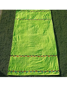 Toalla de Playa Lagarto Verde Fluor 100% Algodón 2