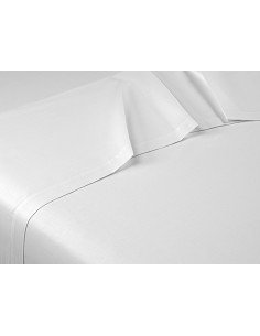 Sábana Encimera Blanca Hotel Polialgodón 144 Hilos