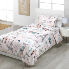 Funda Nórdica Infantil Niñas Cama 90 y Cama 105 Cierre Botones Ohlalá 2