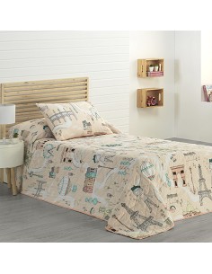 Colcha Bouti Infantil Cama 90 y Cama 105 Patrón Cosido Ohlalá 2