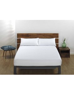 Sábana Bajera Blanca Hotel 100% Algodón 2