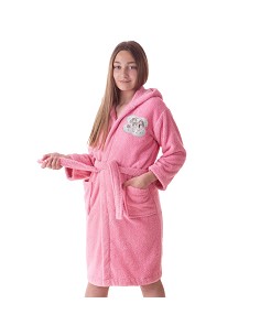 Albornoz Niñas Adolescentes Algodón 100% Capucha y Bolsillos Summer Time