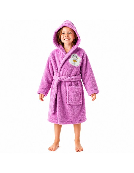 Albornoz Infantil Niña Algodón Natural 100% Capucha y Bolsillos Do Magic